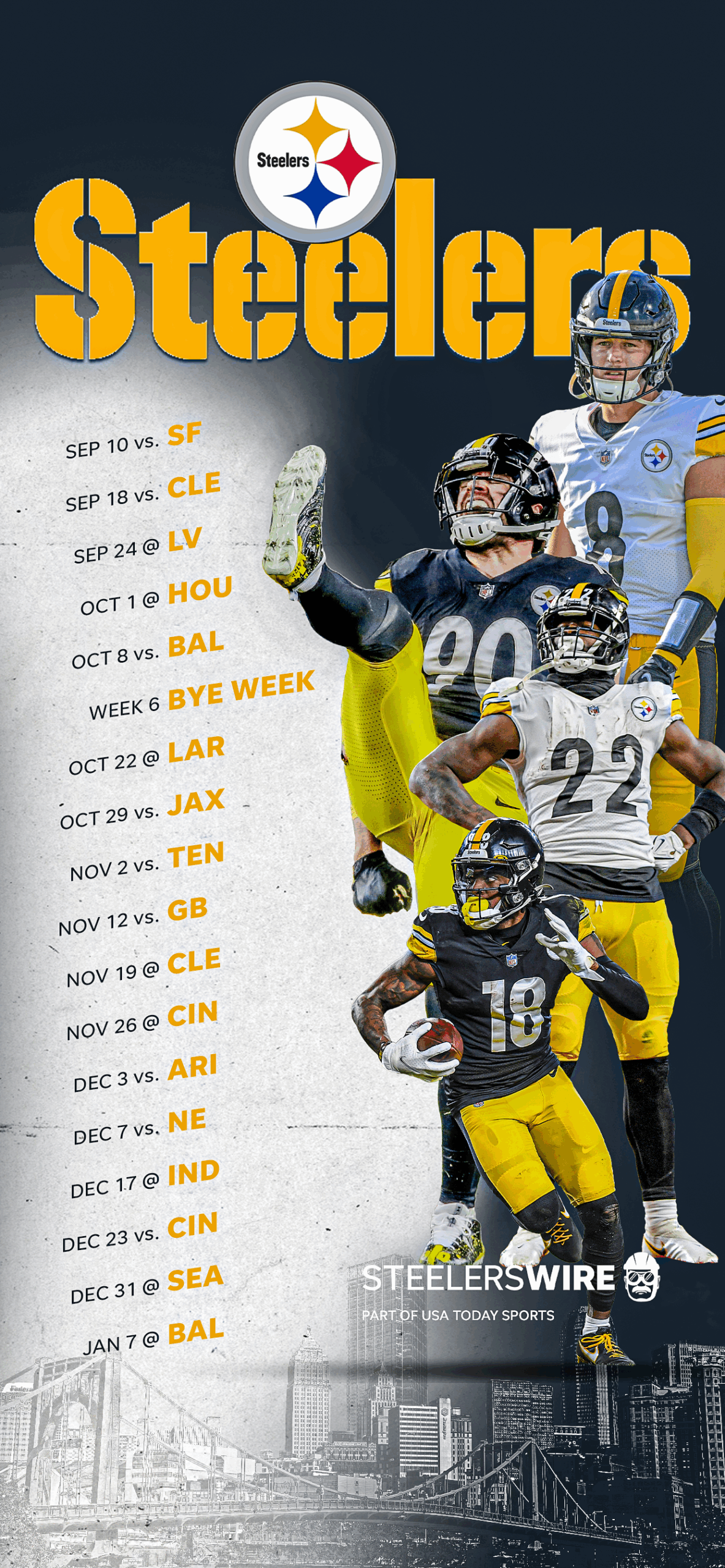 2023 Steelers Schedule Wallpapers Wallpaper Cave
