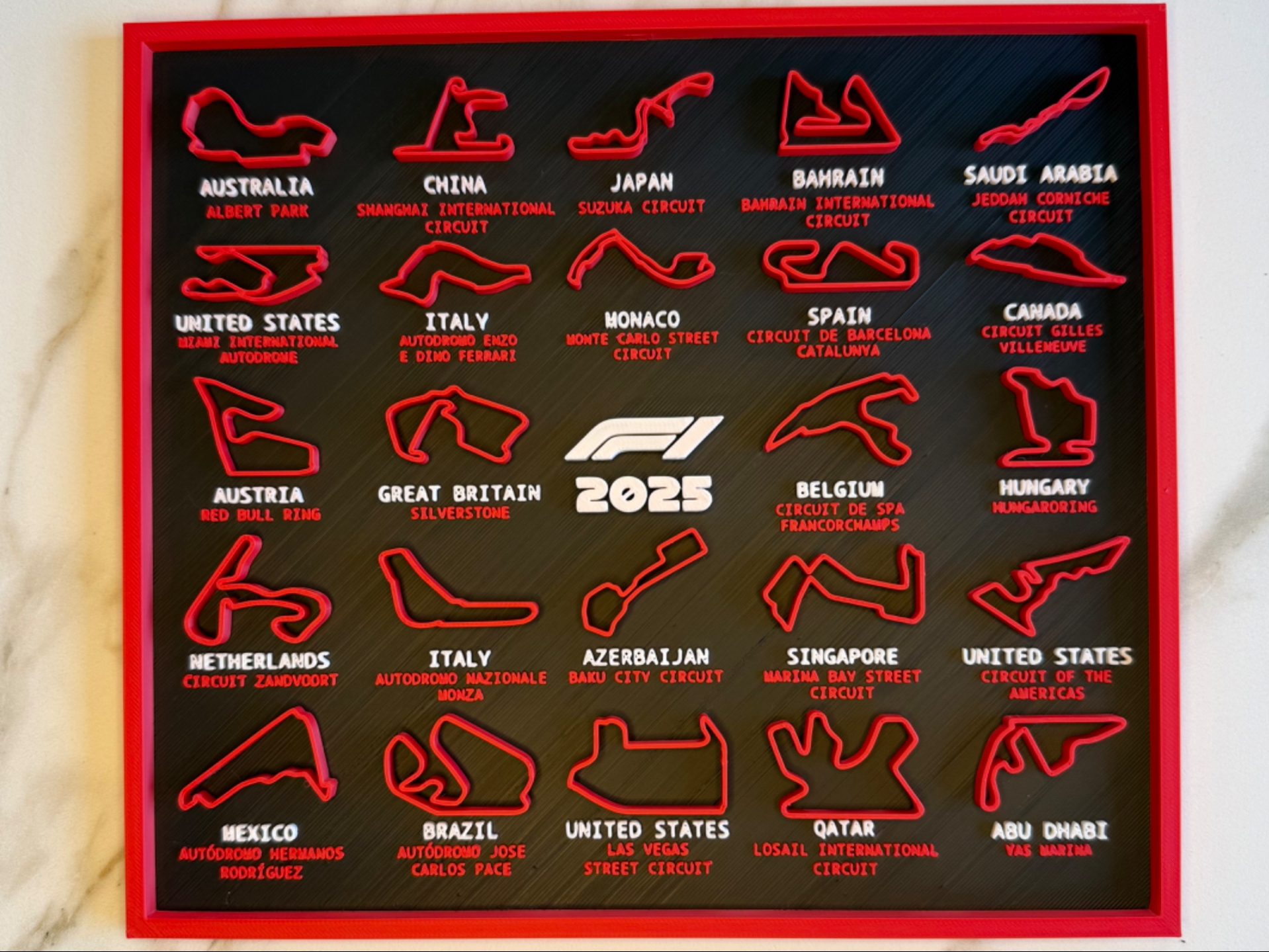 F1 Schedule 2025 Calendar Printable