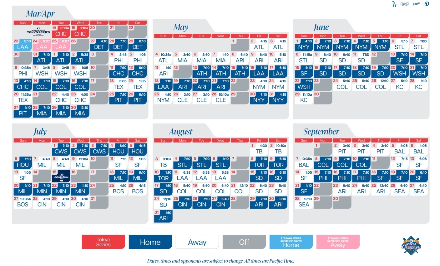 2025 Regular Season Schedule Think Blue Planning Committee
