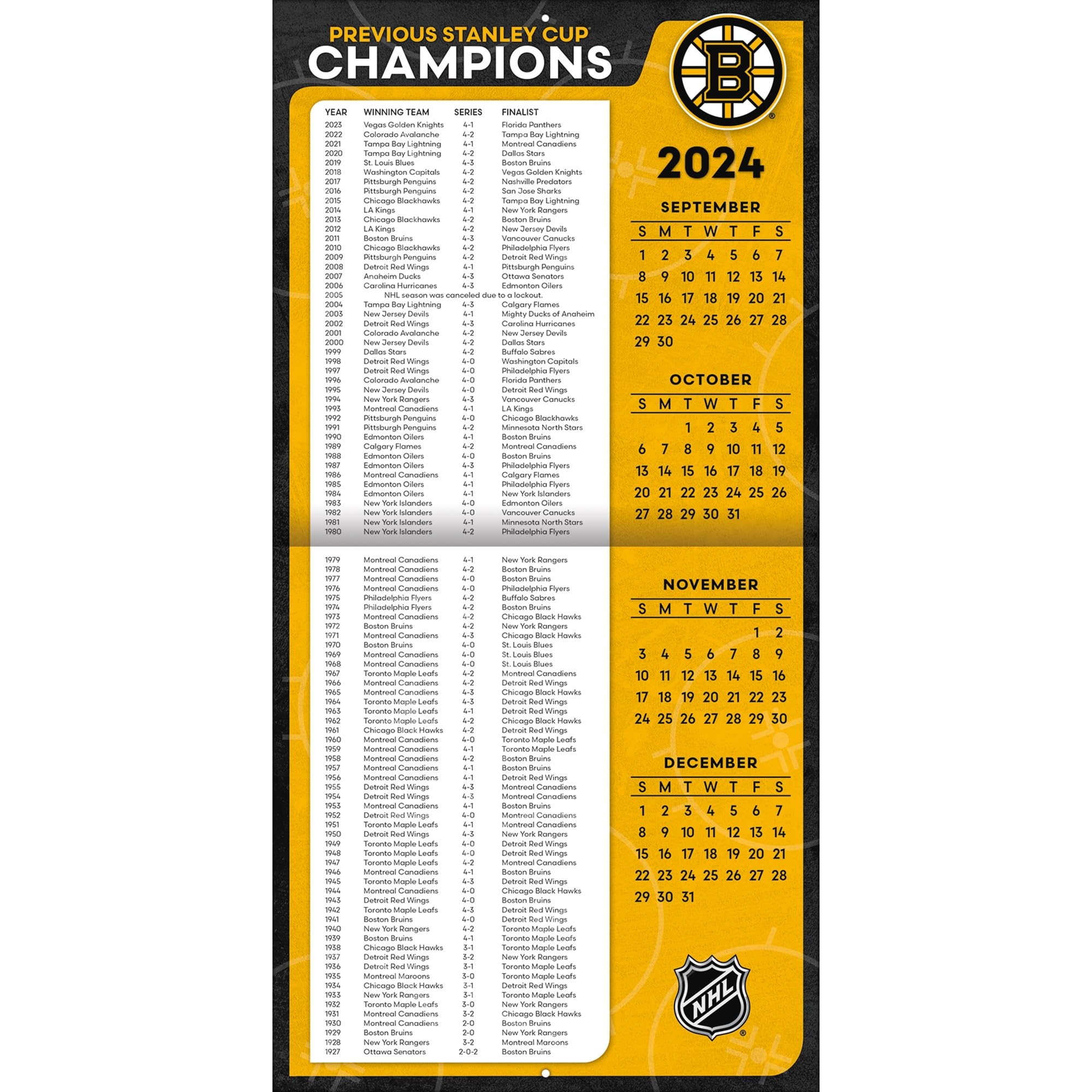 Amazon TURNER SPORTS Boston Bruins 2025 12x12 Team Wall Calendar 25998011932 Office Products
