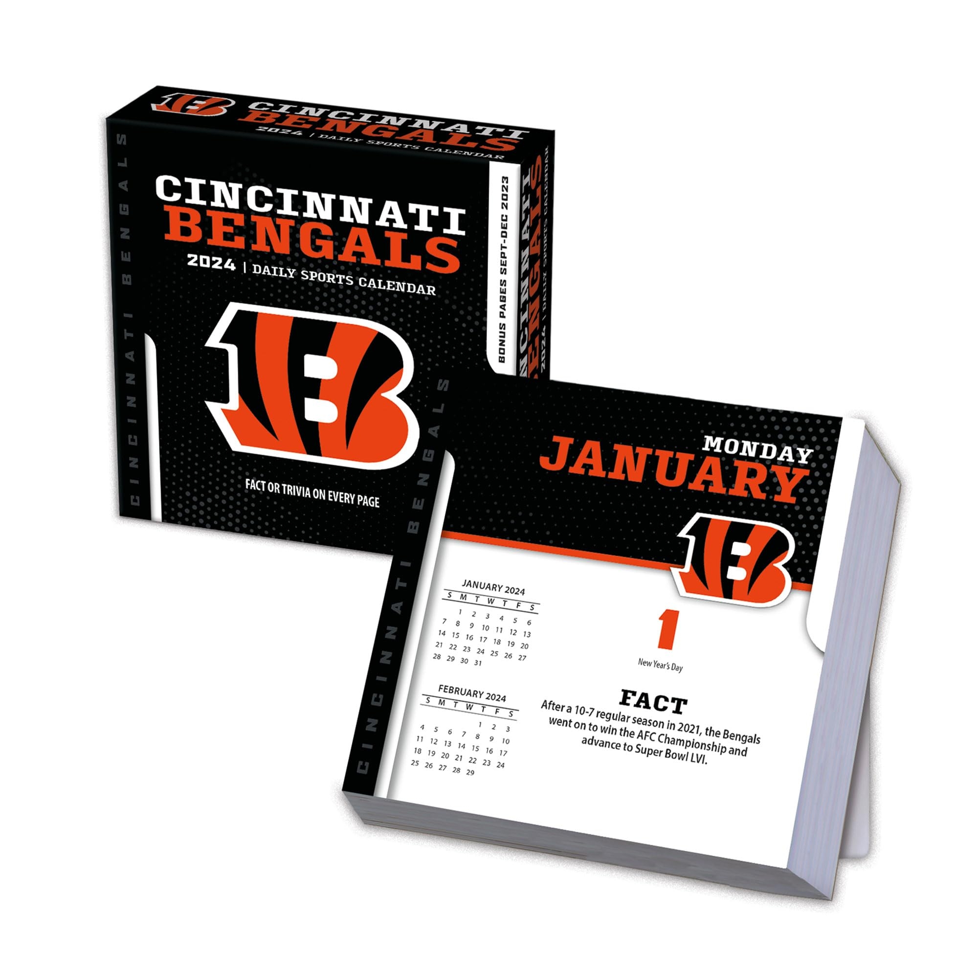 Amazon Turner Sports Cincinnati Bengals 2024 Box Calendar 24998053034 Turner Licensing Sports Outdoors