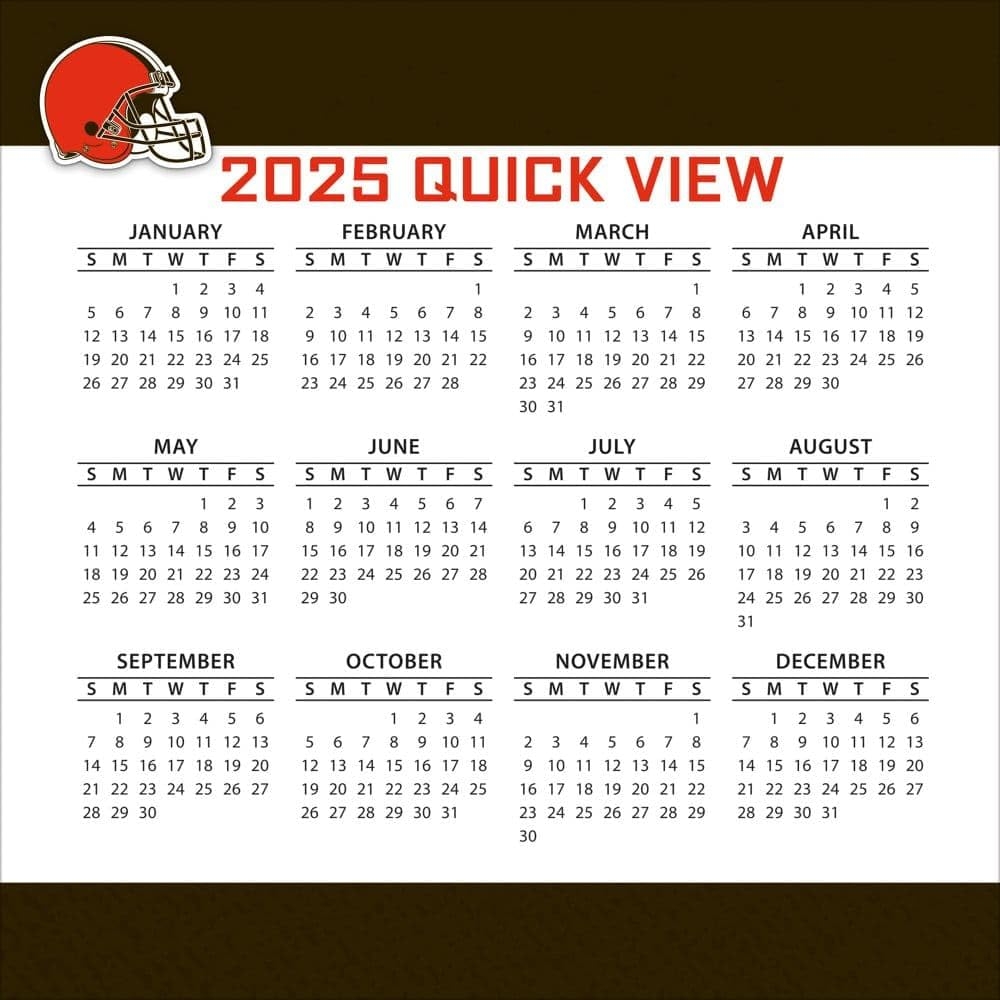 Amazon Turner Sports Cleveland Browns 2025 Box Calendar 25998053035 Sports Outdoors