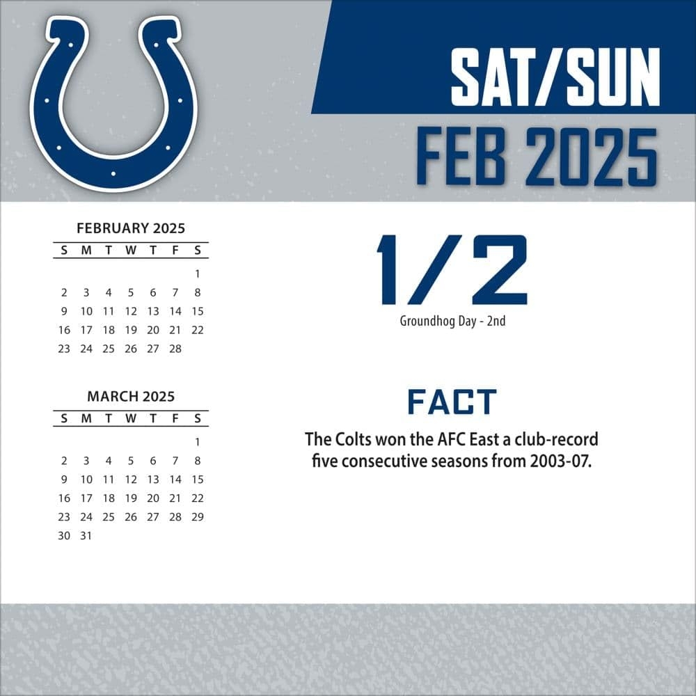 Amazon Turner Sports Indianapolis Colts 2025 Box Calendar 25998053041 Sports Outdoors