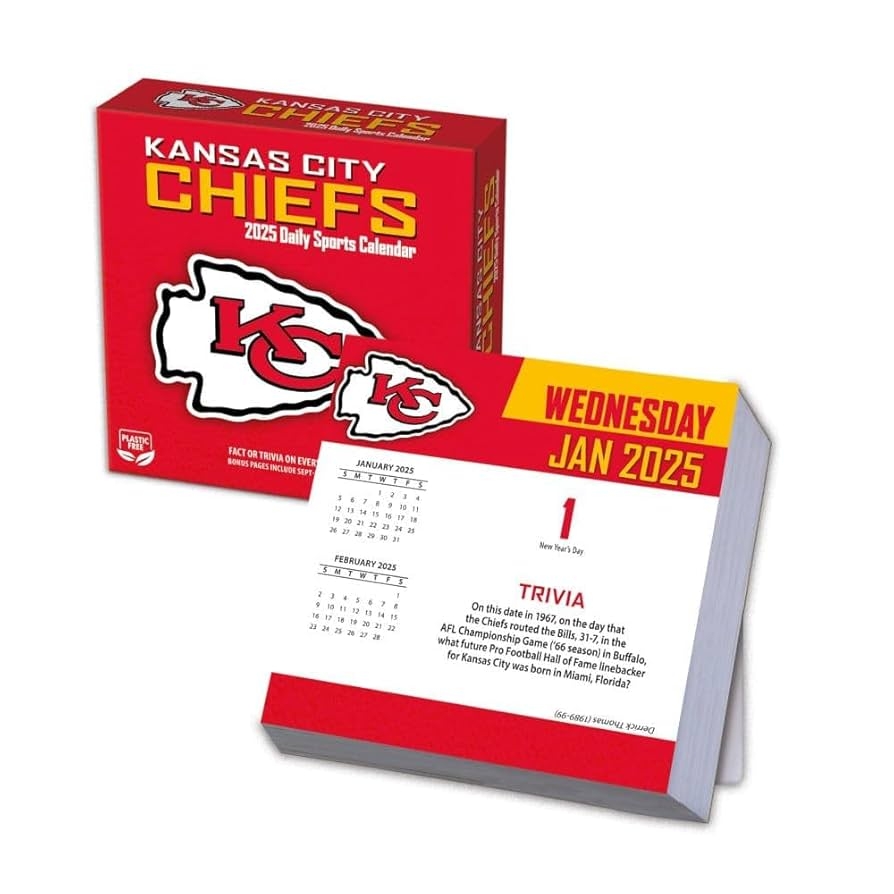 Amazon TURNER SPORTS Kansas City Chiefs 2025 Box Calendar 25998053042 Sports Outdoors