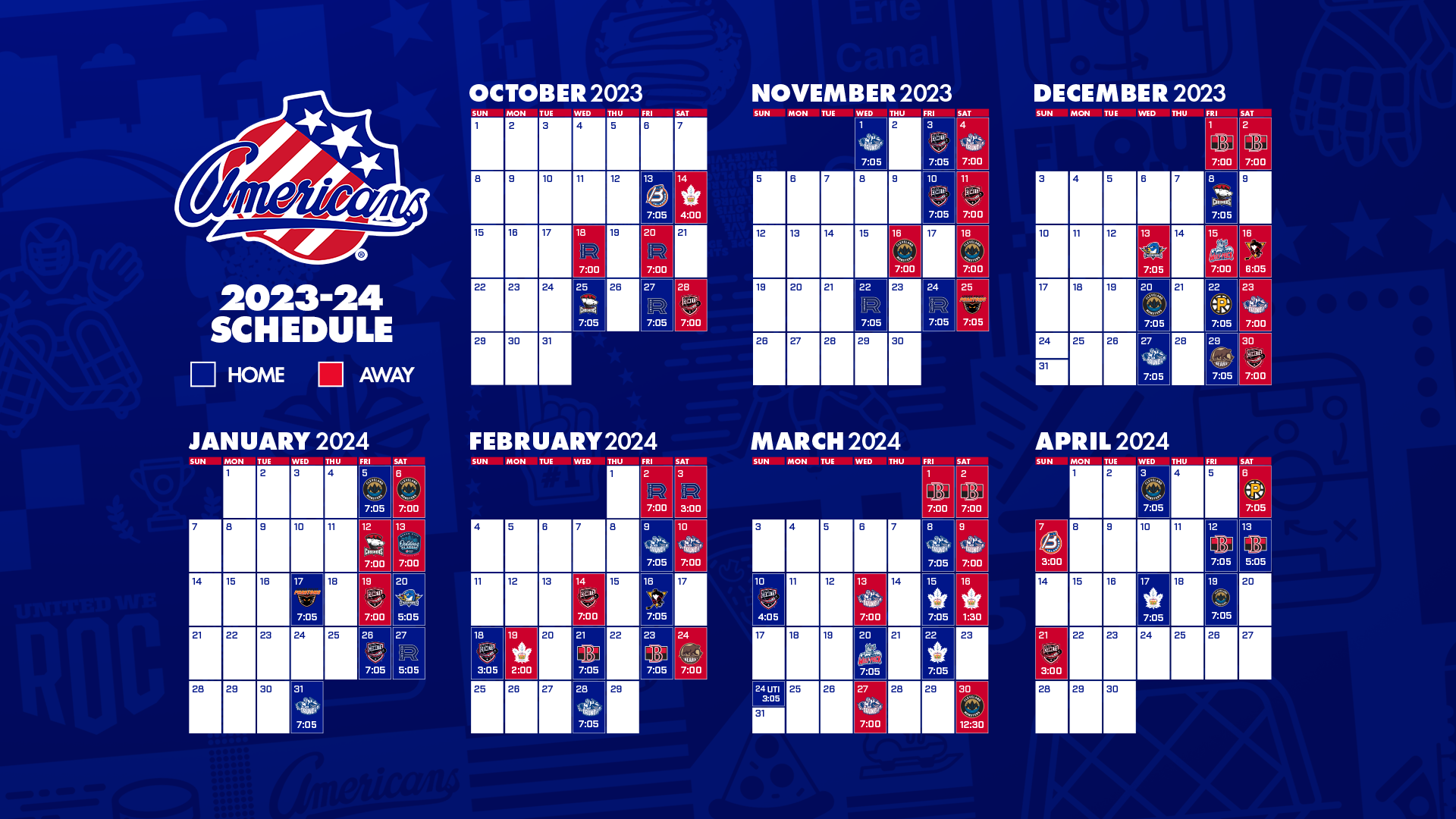 AMERKS ANNOUNCE 2023 24 REGULAR SEASON SCHEDULE Rochester Americans