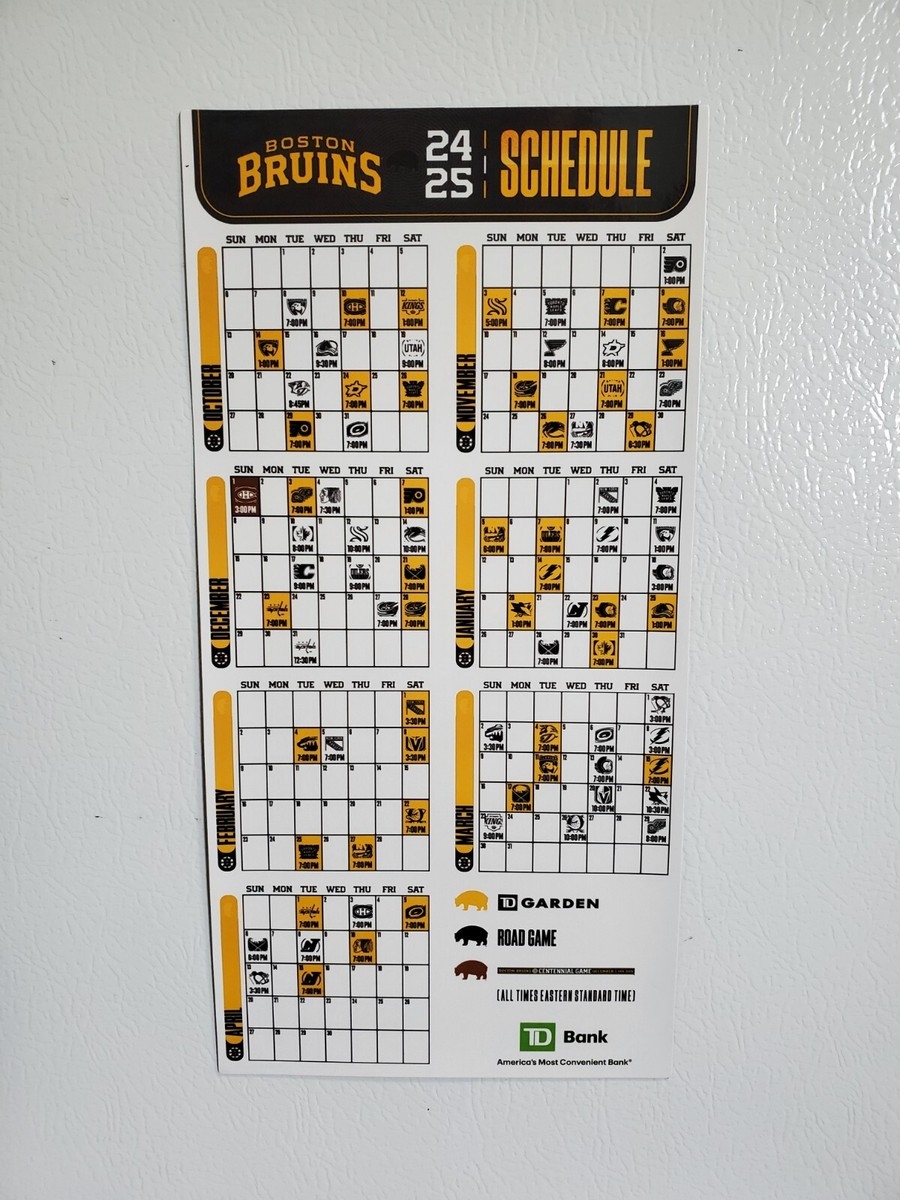 Boston Bruins 2024 25 Centennial Season Limited Edition 10 X 5 Magnet EBay