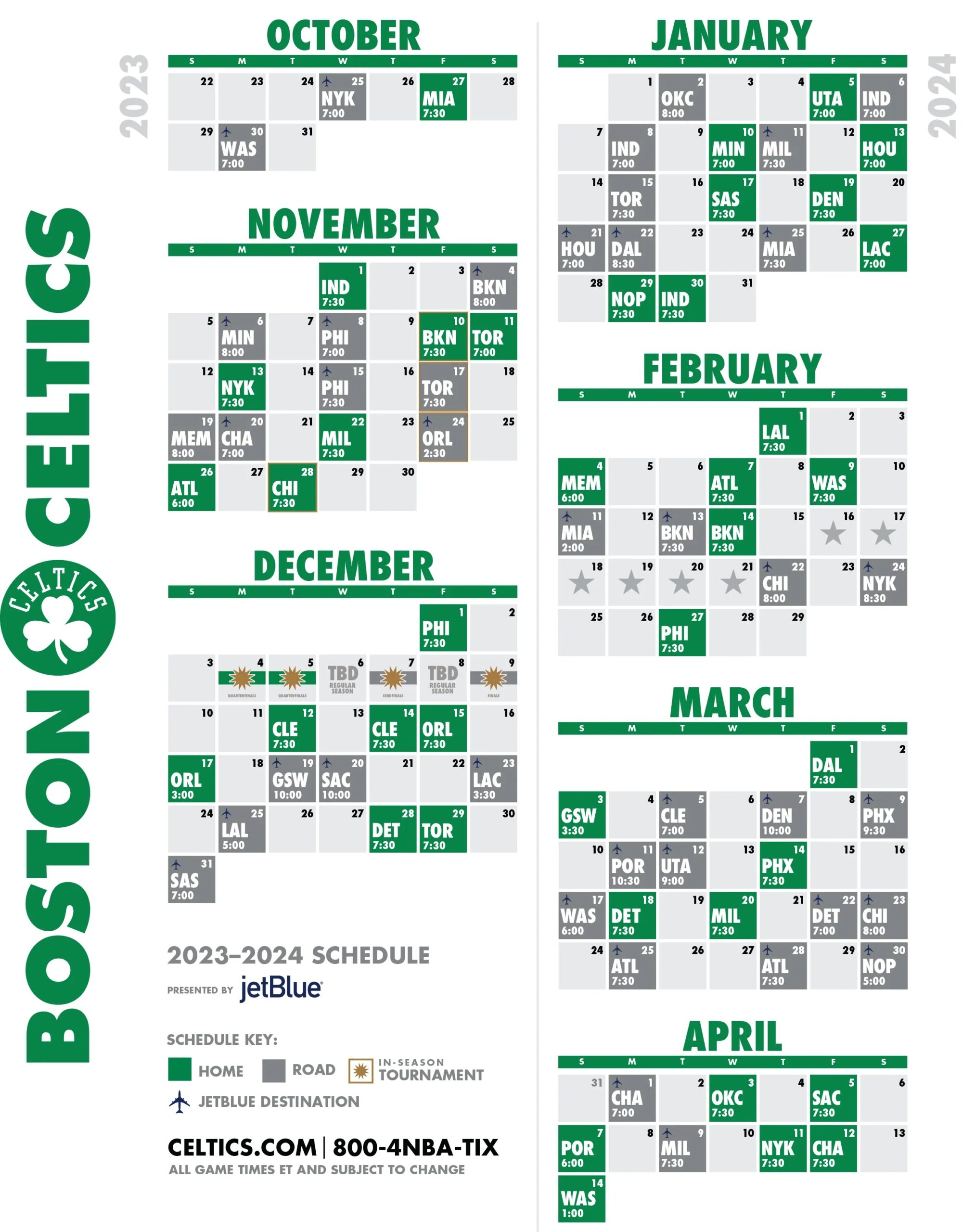 Celtics 2023 24 Schedule Released Season Opens Vs Knicks