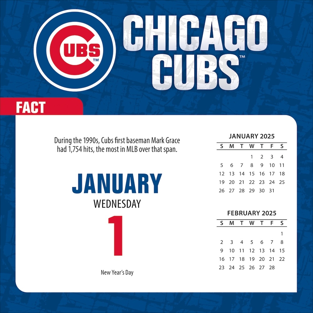 Chicago Cubs 2025 MLB Page A Day Box Calendar Buy At KHC Sports