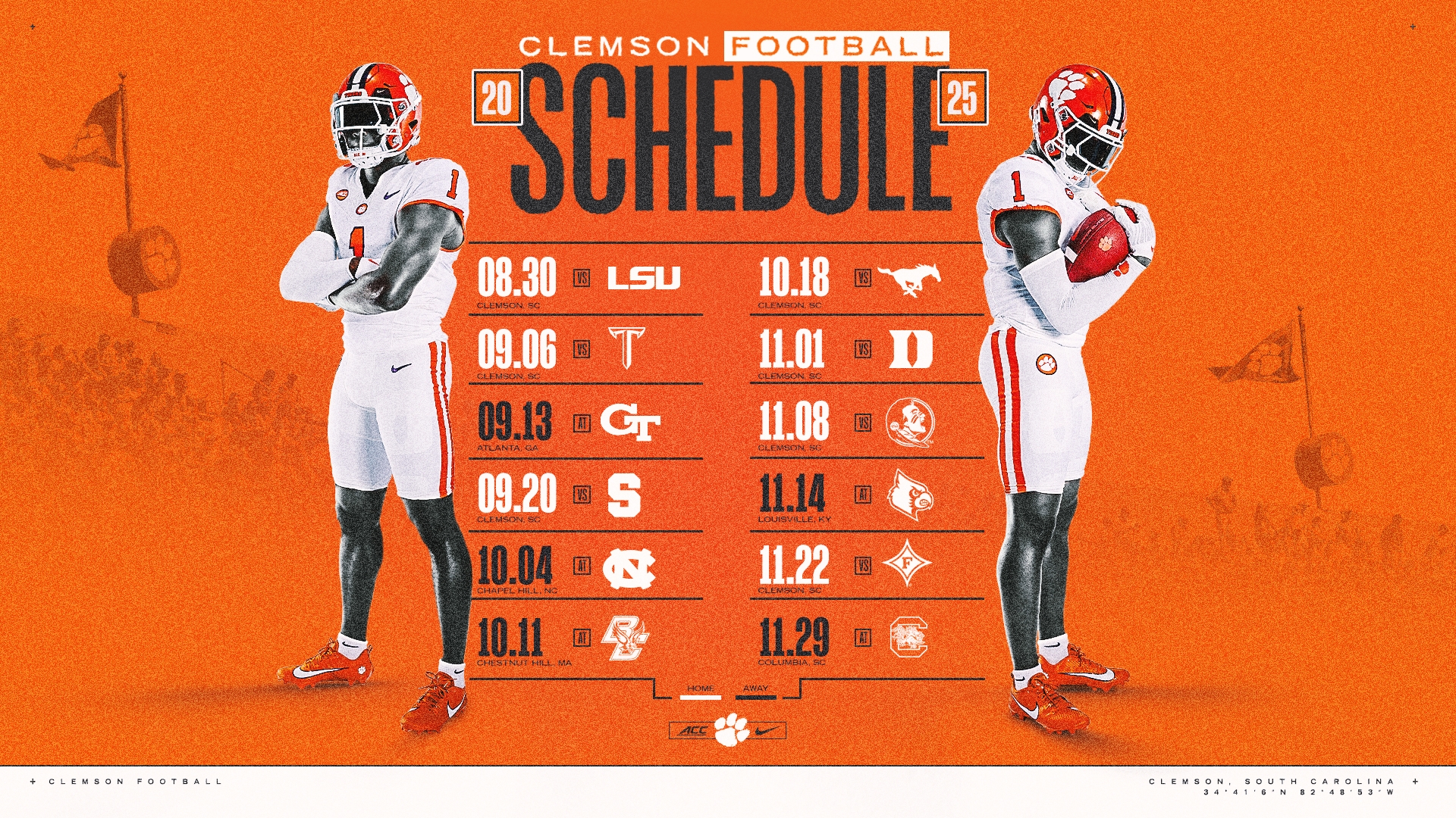 Clemson Announces 2025 Football Schedule Clemson Tigers Official Athletics Site