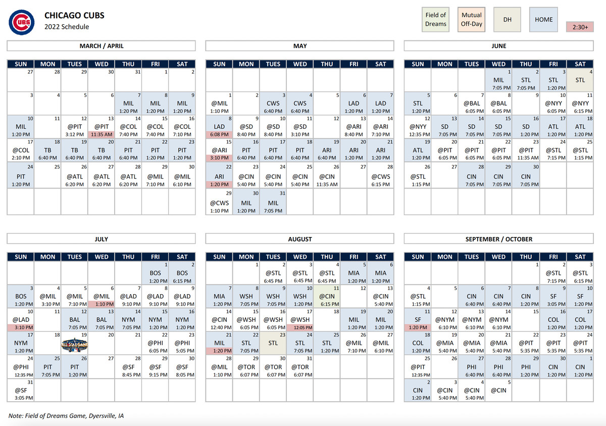 Cubs 2025 Schedule Printable