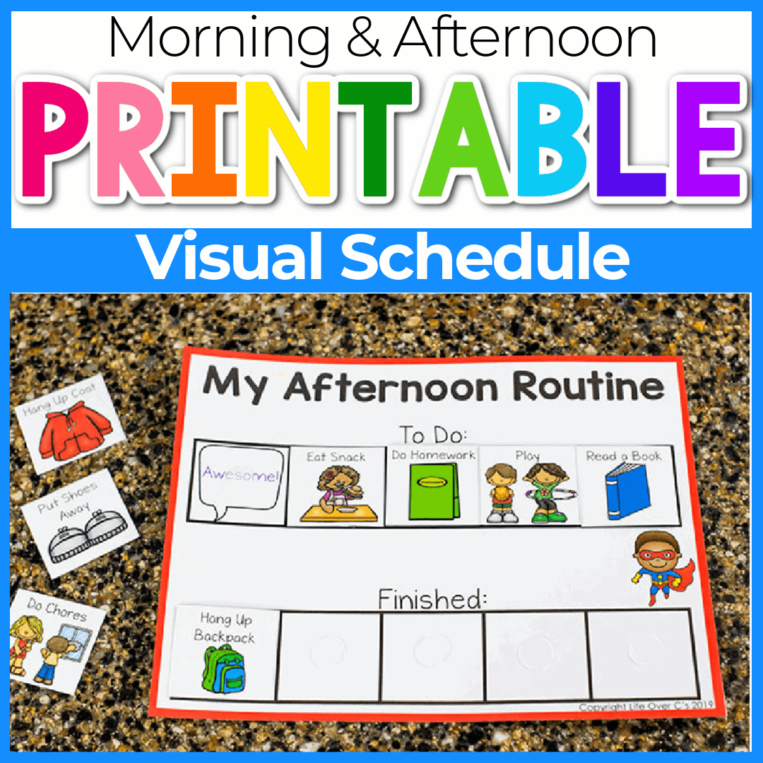 free printable visual schedule for kids