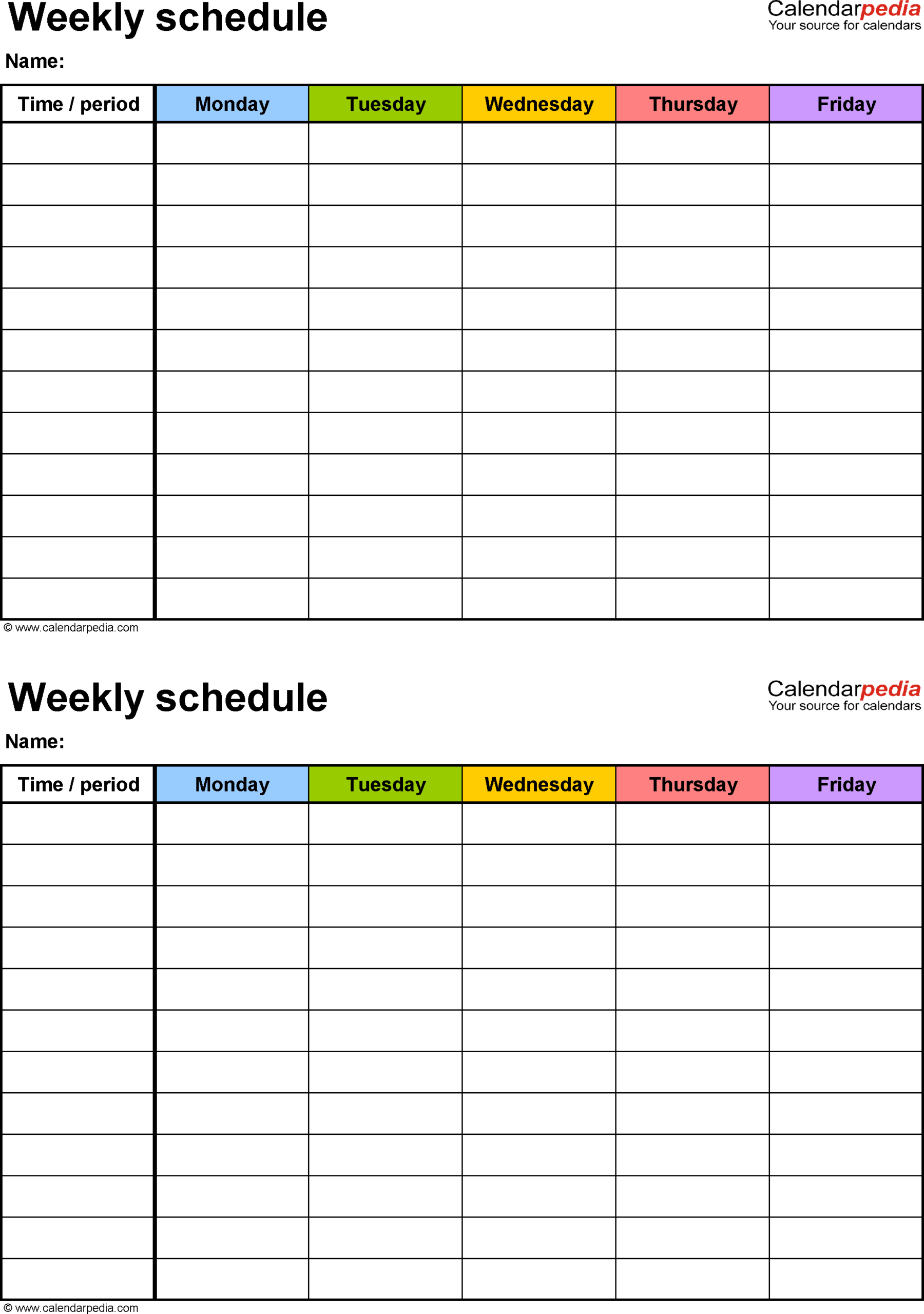free printable work schedule maker printable party favors