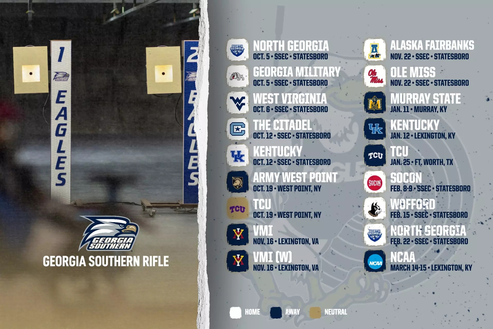 Georgia Southern Rifle Schedule Announced Georgia Southern University Athletics