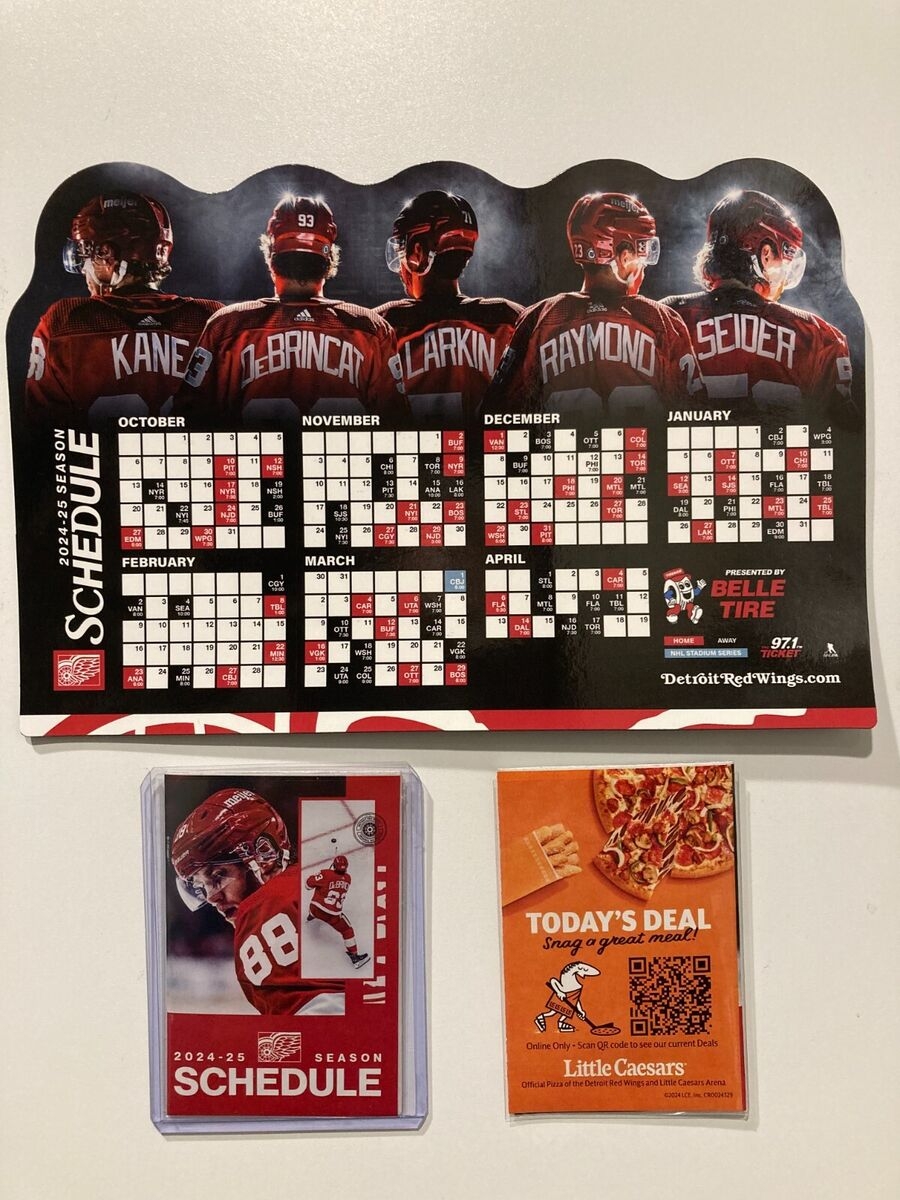 Hockey Detroit Red Wings Original Vintage Sports Schedules For Sale EBay