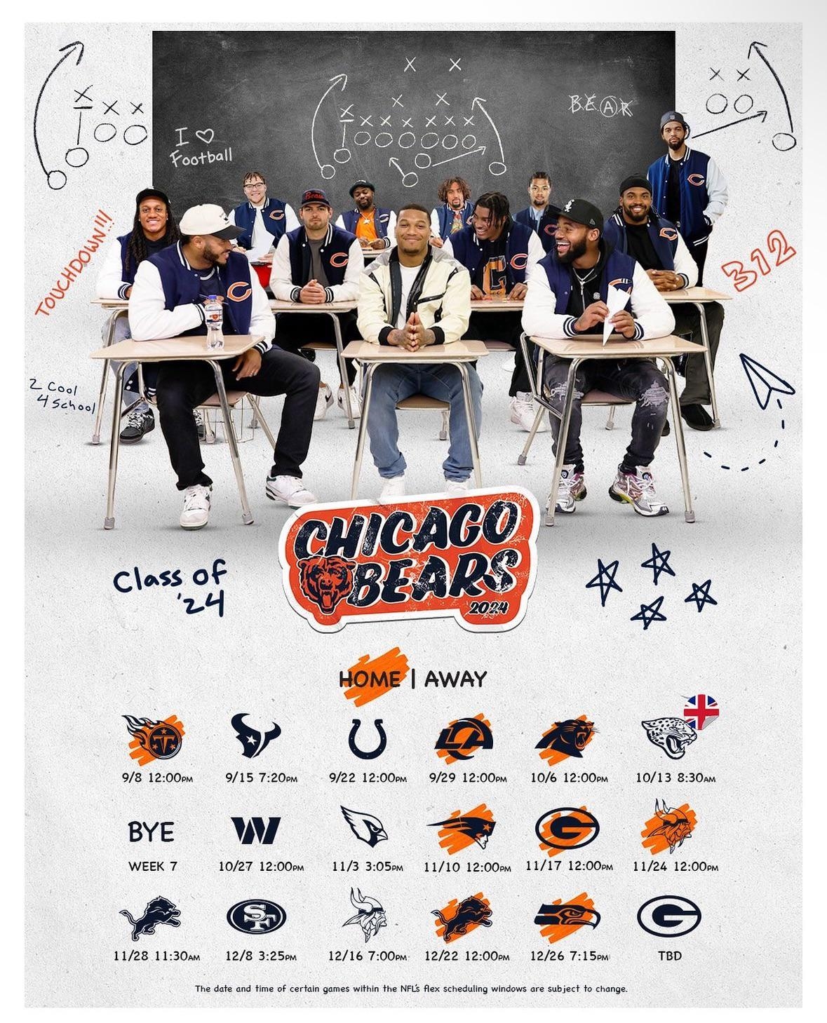 Instagram via Chicagobears Chicago Bears Schedule R CHIBears