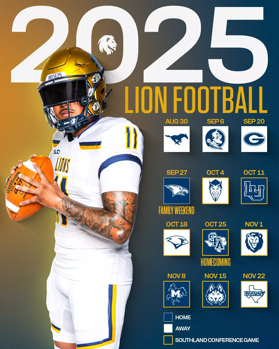 Lion Football Reveals 2025 Schedule East Texas A M University Athletics