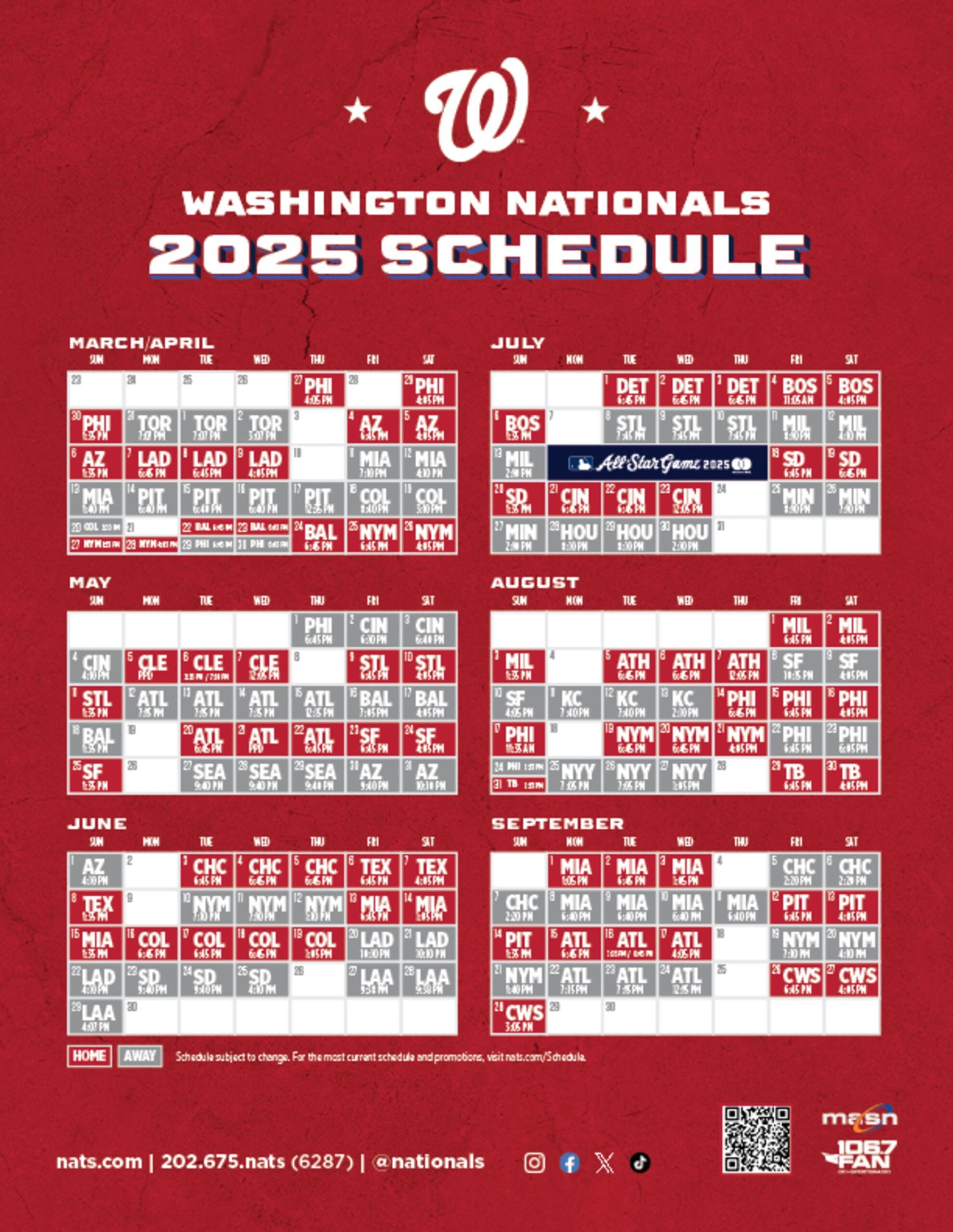 Guardians Printable Schedule 2025