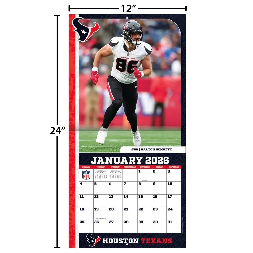 NFL Houston Texans 2026 Wall Calendar Calendars