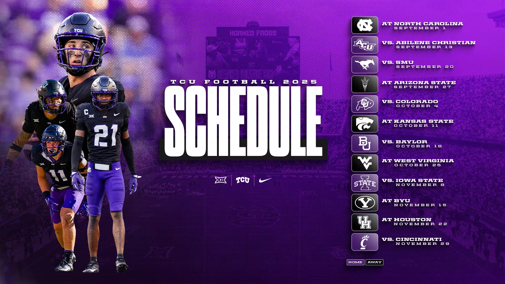 TCU s 2025 Football Schedule Announced TCU Athletics