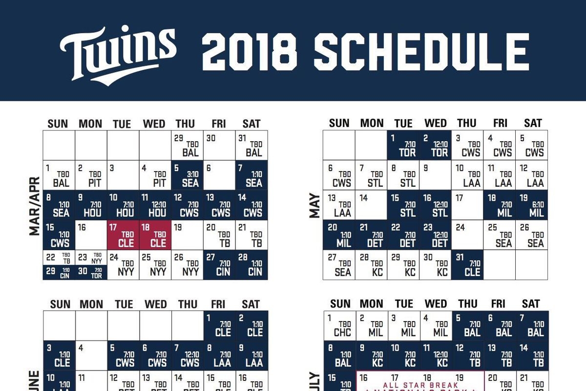 Minnesota Twins Schedule 2025 Printable